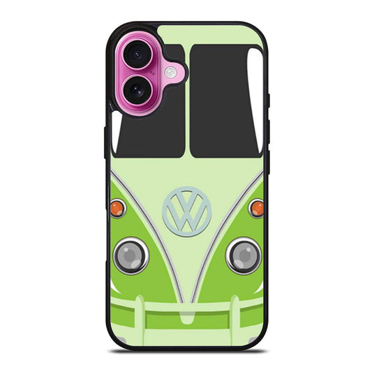 Green VW Camper Volkswagen Minibus iPhone Case Cover