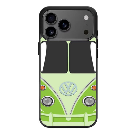 Green VW Camper Volkswagen Minibus iPhone 17 Pro Max Case