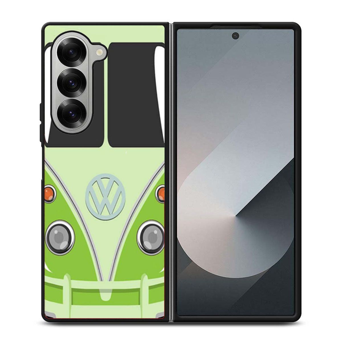 Green VW Camper Volkswagen Minibus Samsung Z Fold 6 Case
