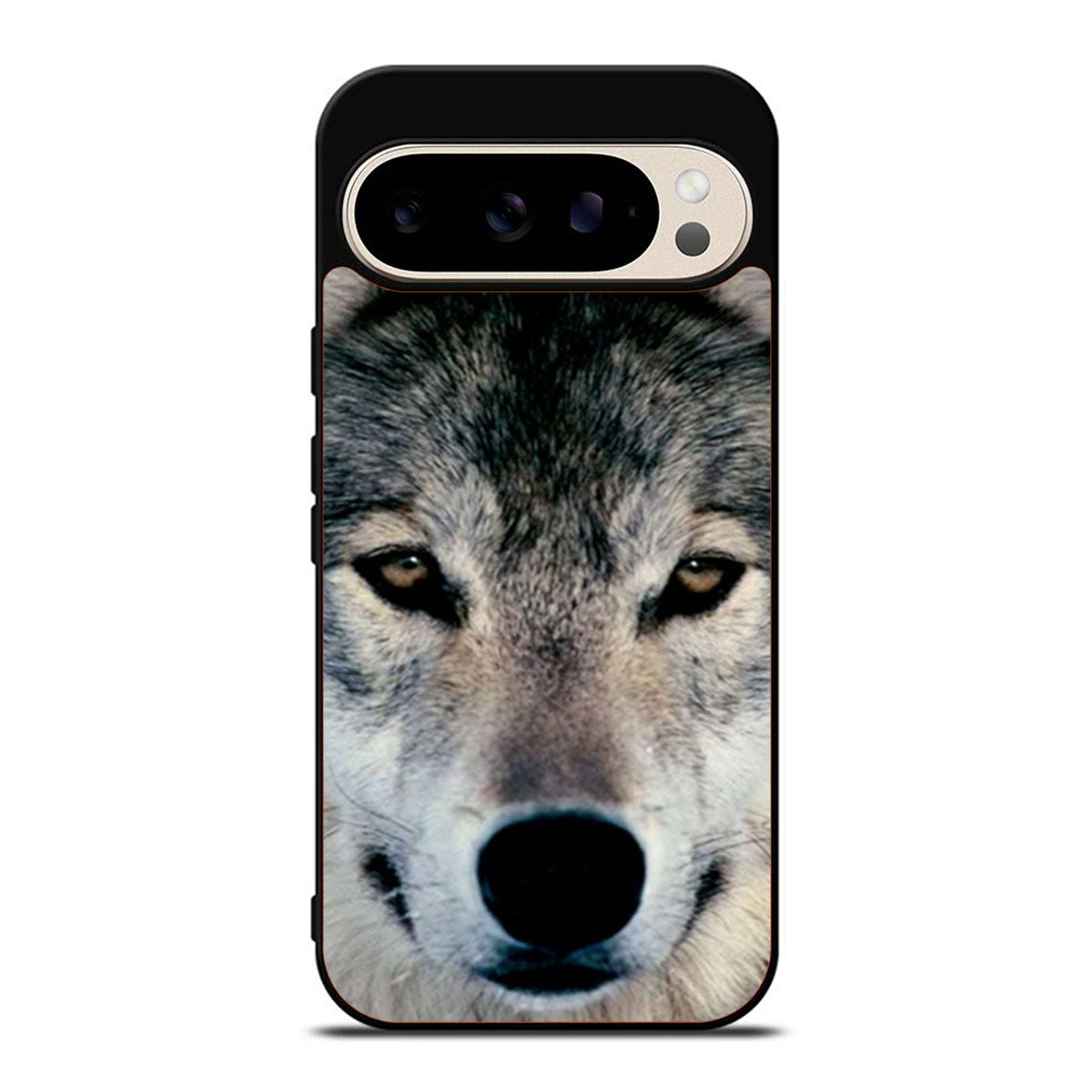 Grey Wolf Face Google Pixel 9 Pro Case