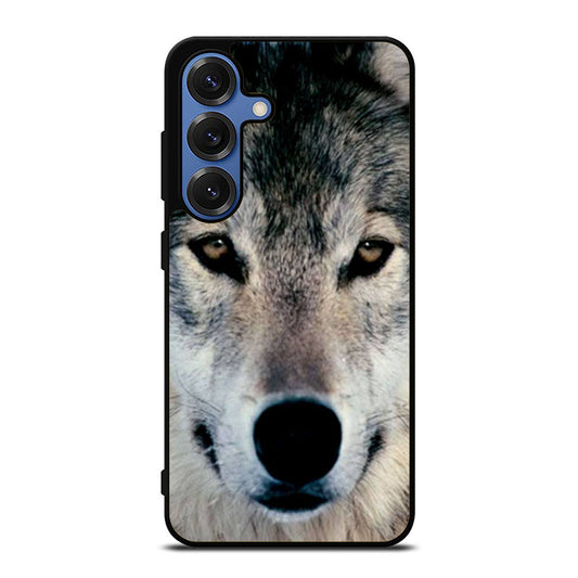 Grey Wolf Face Samsung S25 Ultra Case