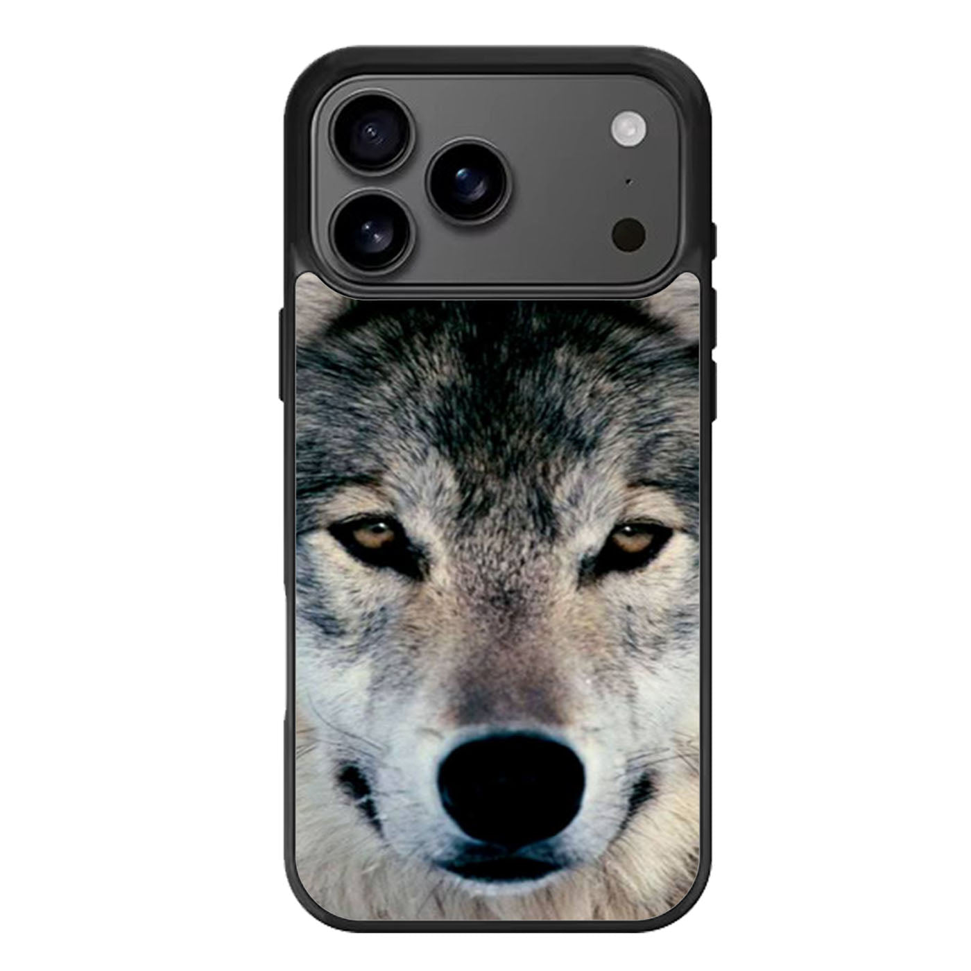 Grey Wolf Face iPhone 17 Pro Max Case