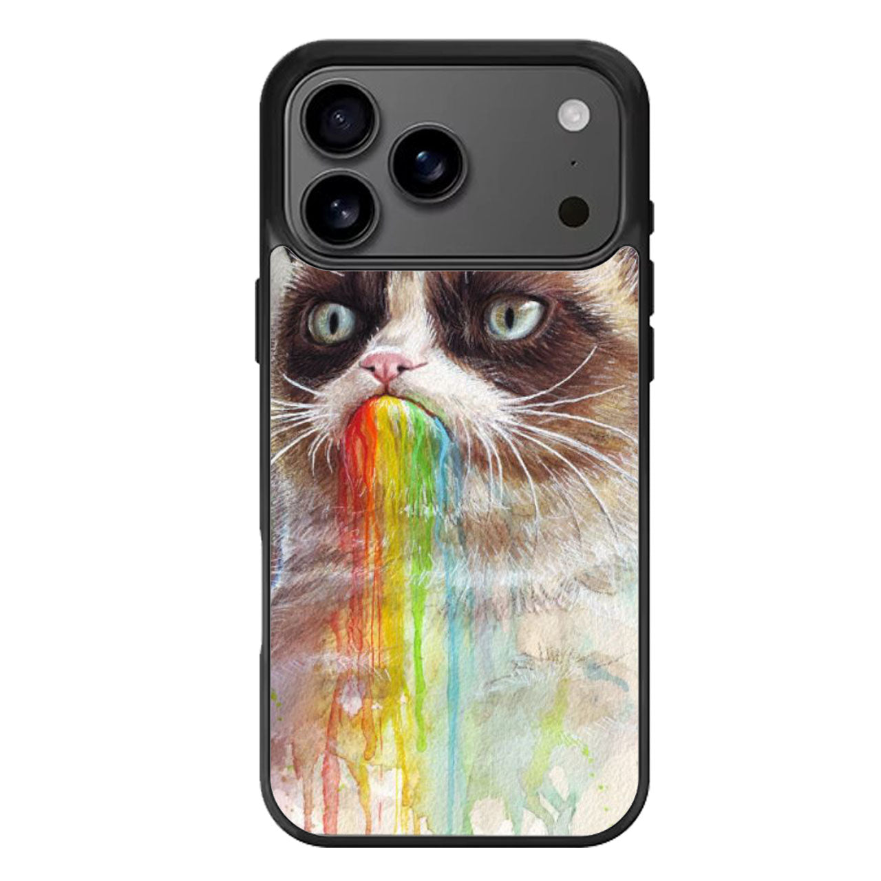 Grumpy Cat Rainbow iPhone 17 Pro Max Case