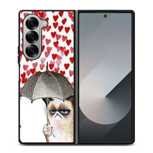 Grumpy Cat Umbrella Samsung Z Fold 6 Case