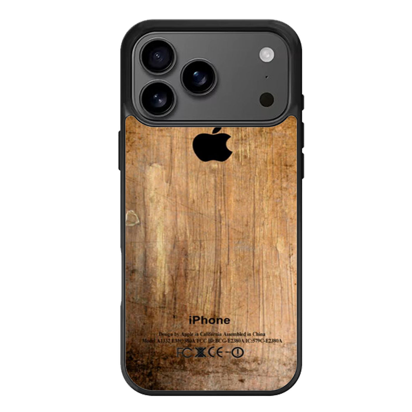 Grunge Wood Print iPhone 17 Pro Max Case
