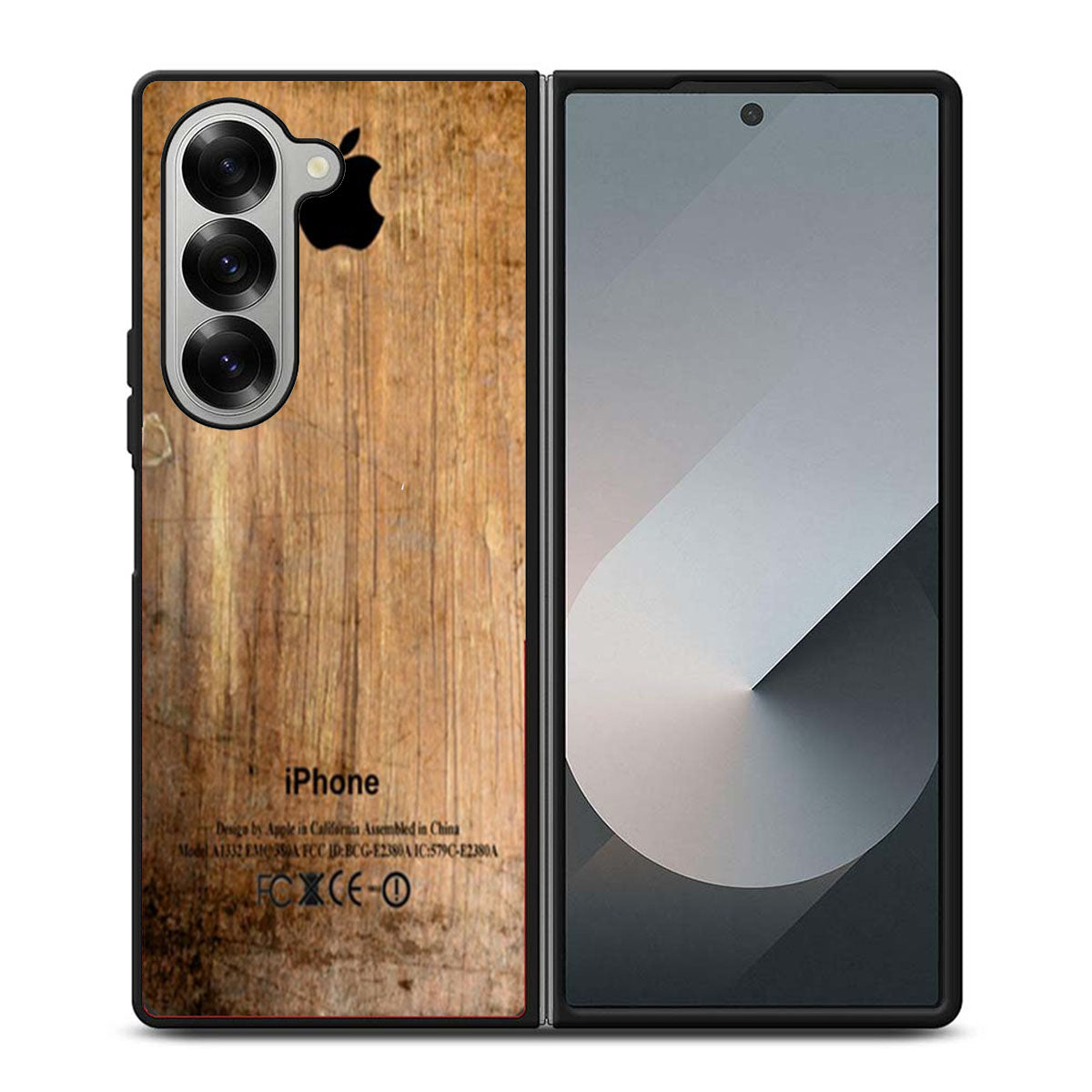Grunge Wood Print Samsung Z Fold 6 Case