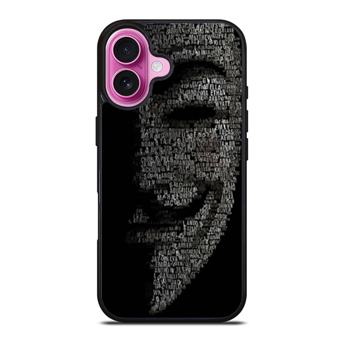 Guy Fawkes Mask Wording Art iPhone Case Cover