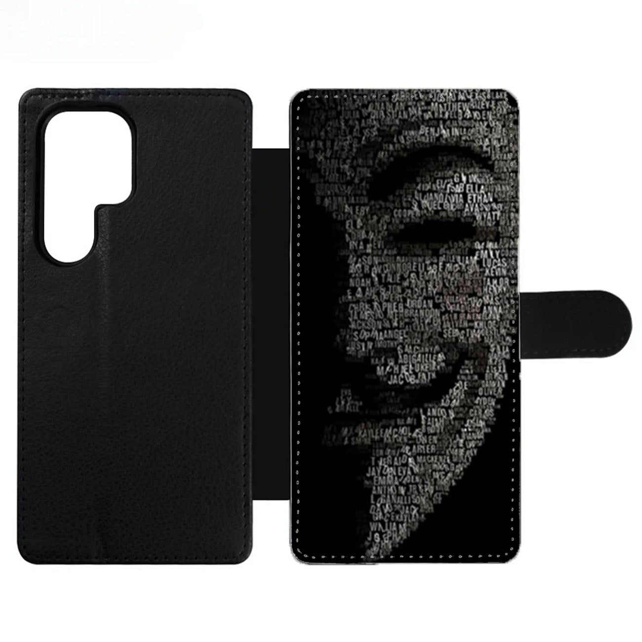 Guy Fawkes Mask Wording Art Wallet Samsung Case