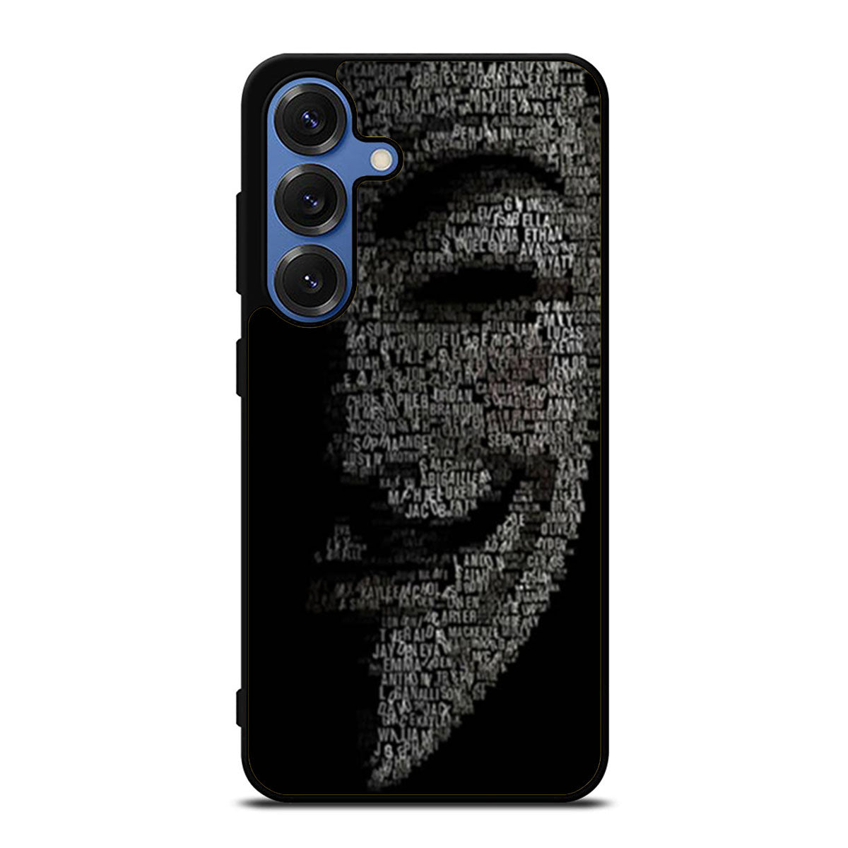 Guy Fawkes Mask Wording Art Samsung S25 Ultra Case