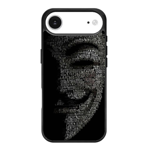 Guy Fawkes Mask Wording Art iPhone Air Case