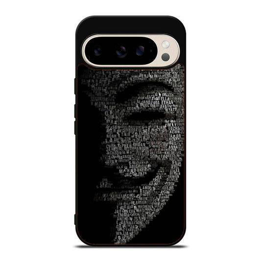 Guy Fawkes Mask Wording Art Google Pixel 9 Pro Case