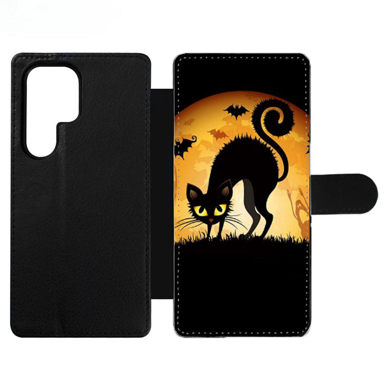 HALLOWEEN BLACK CAT Wallet Samsung Case