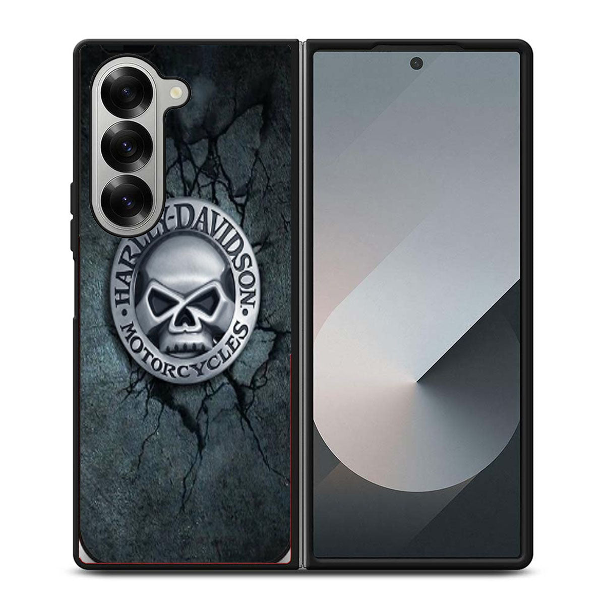 HARLEY DAVIDSON MOTORCYCLE SKULL Samsung Z Fold 6 Case
