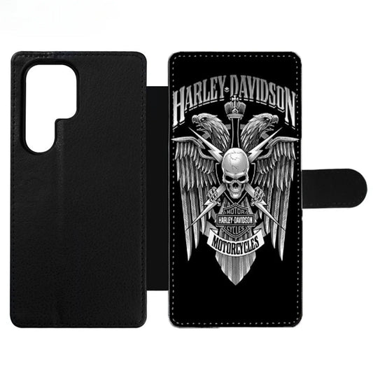 HARLEY DAVIDSON SKULL EAGLE Wallet Samsung Case