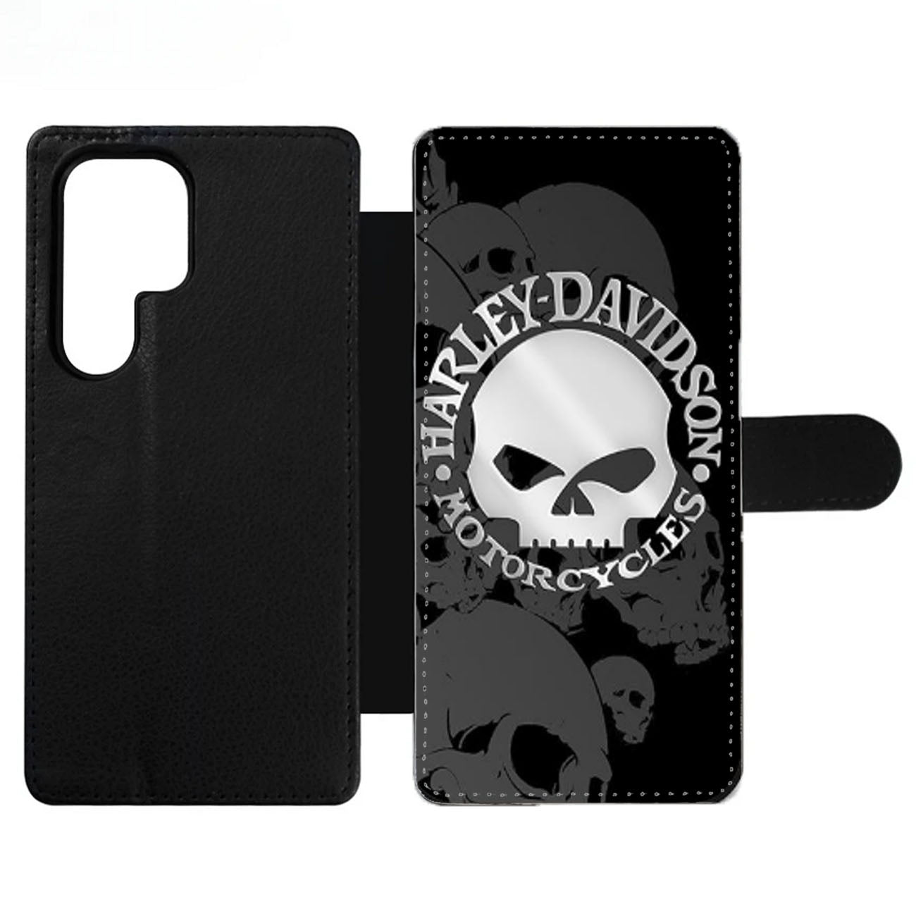 HARLEY DAVIDSON SKULL LOGO TWO Wallet Samsung Case