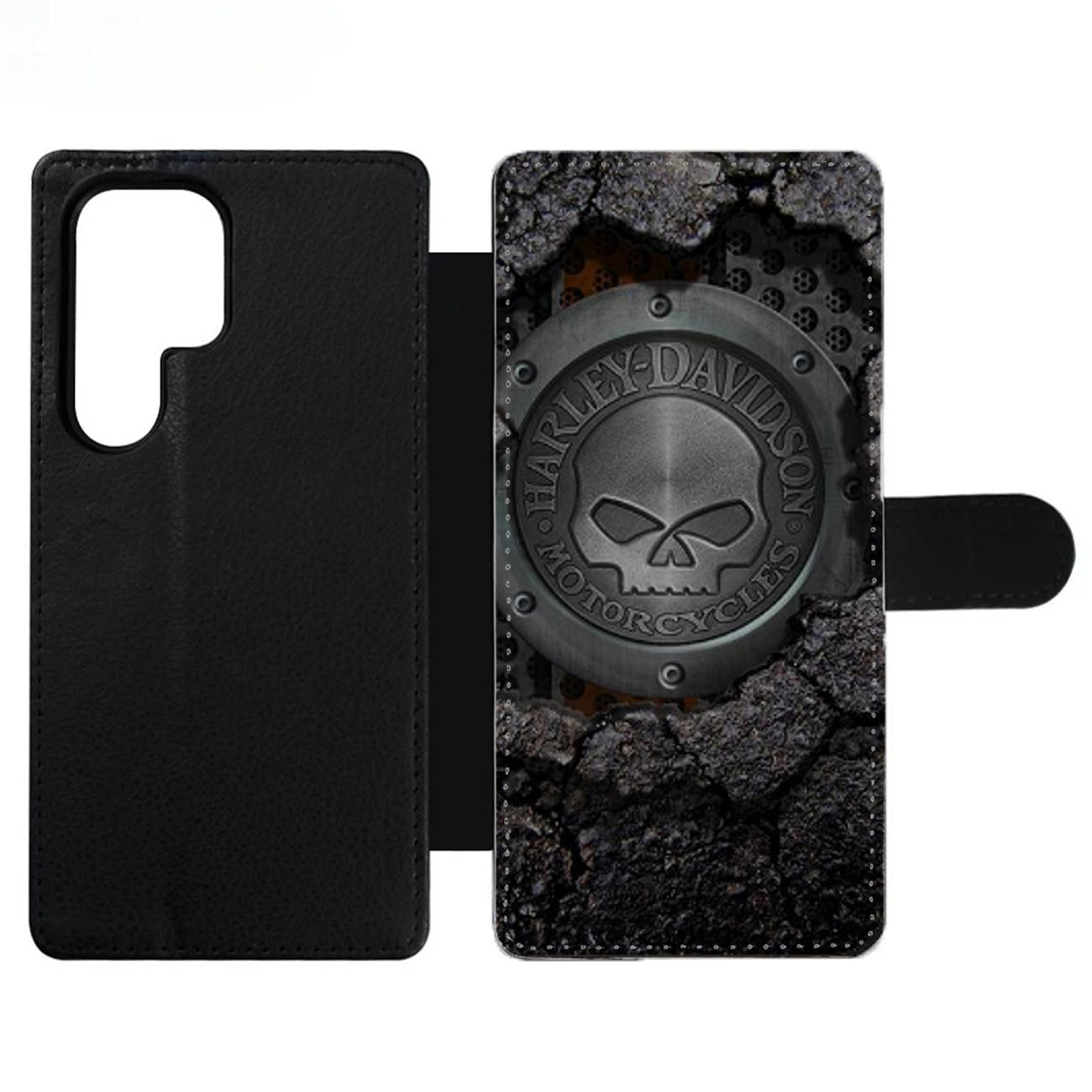 HARLEY DAVIDSON SKULL LOGO Wallet Samsung Case