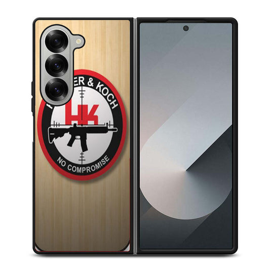 HECKLER AND KOCH WOODEN LOGO Samsung Z Fold 6 Case