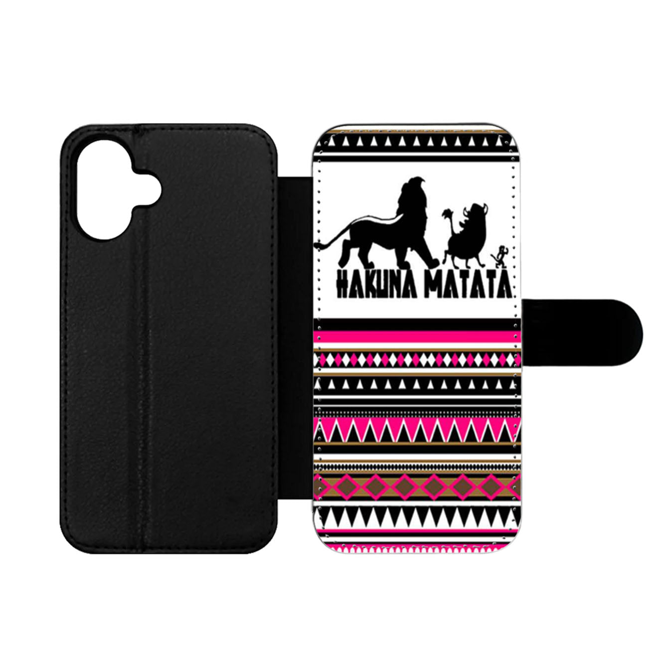 Hakuna Matata Aztec Pattern Wallet iPhone Case
