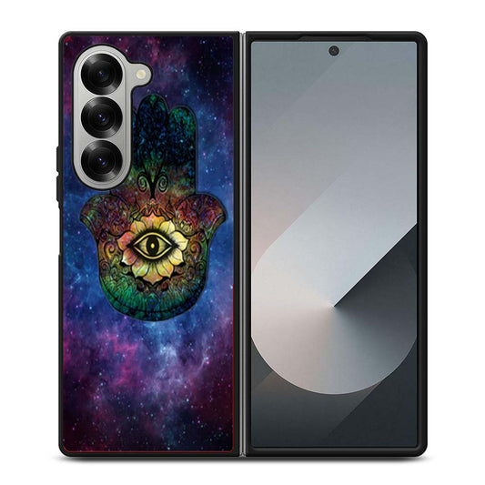 Hamsa Evil Eye Nebula Samsung Z Fold 6 Case