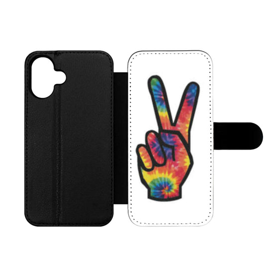 Hand Peace Sign Wallet iPhone Case