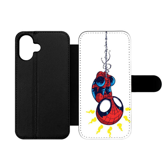 Hanging Spidey Spider Man Wallet iPhone Case