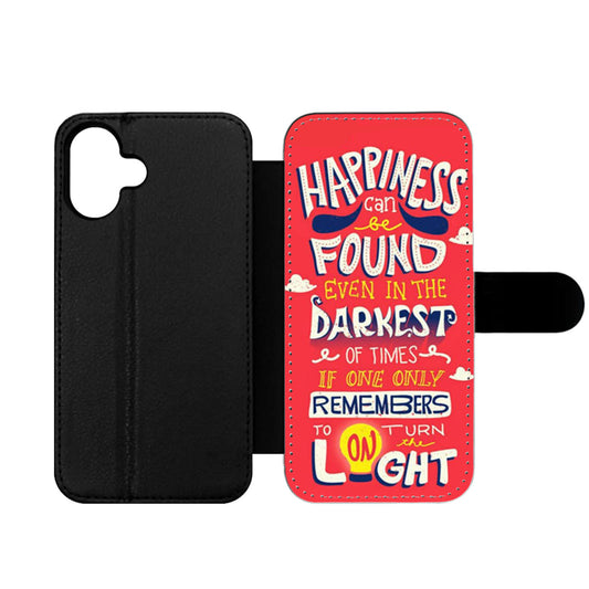Happiness Quote by Albus Dumbledore Wallet iPhone Case