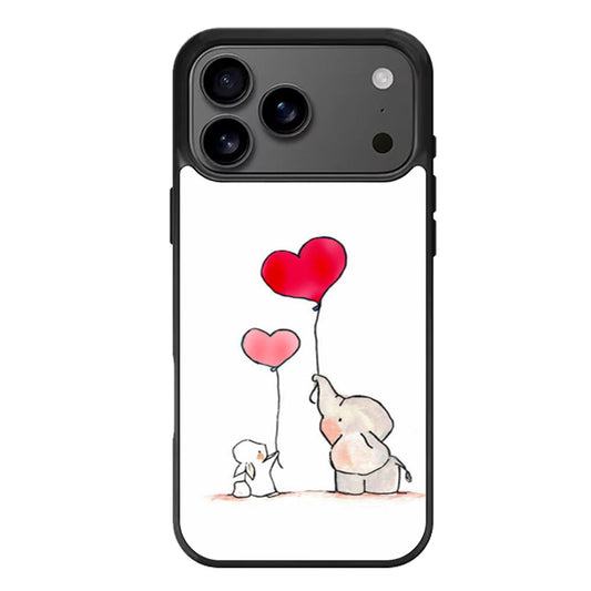 Happy Elephant and Rabbit iPhone 17 Pro Max Case