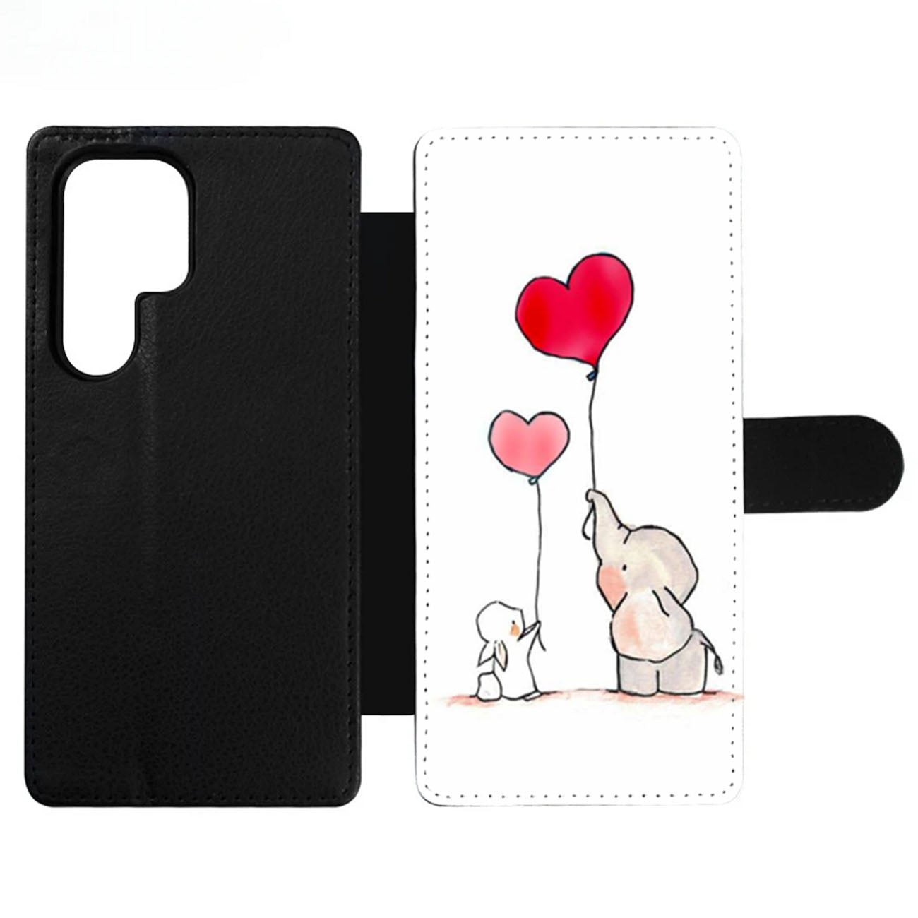 Happy Elephant and Rabbit Wallet Samsung Case