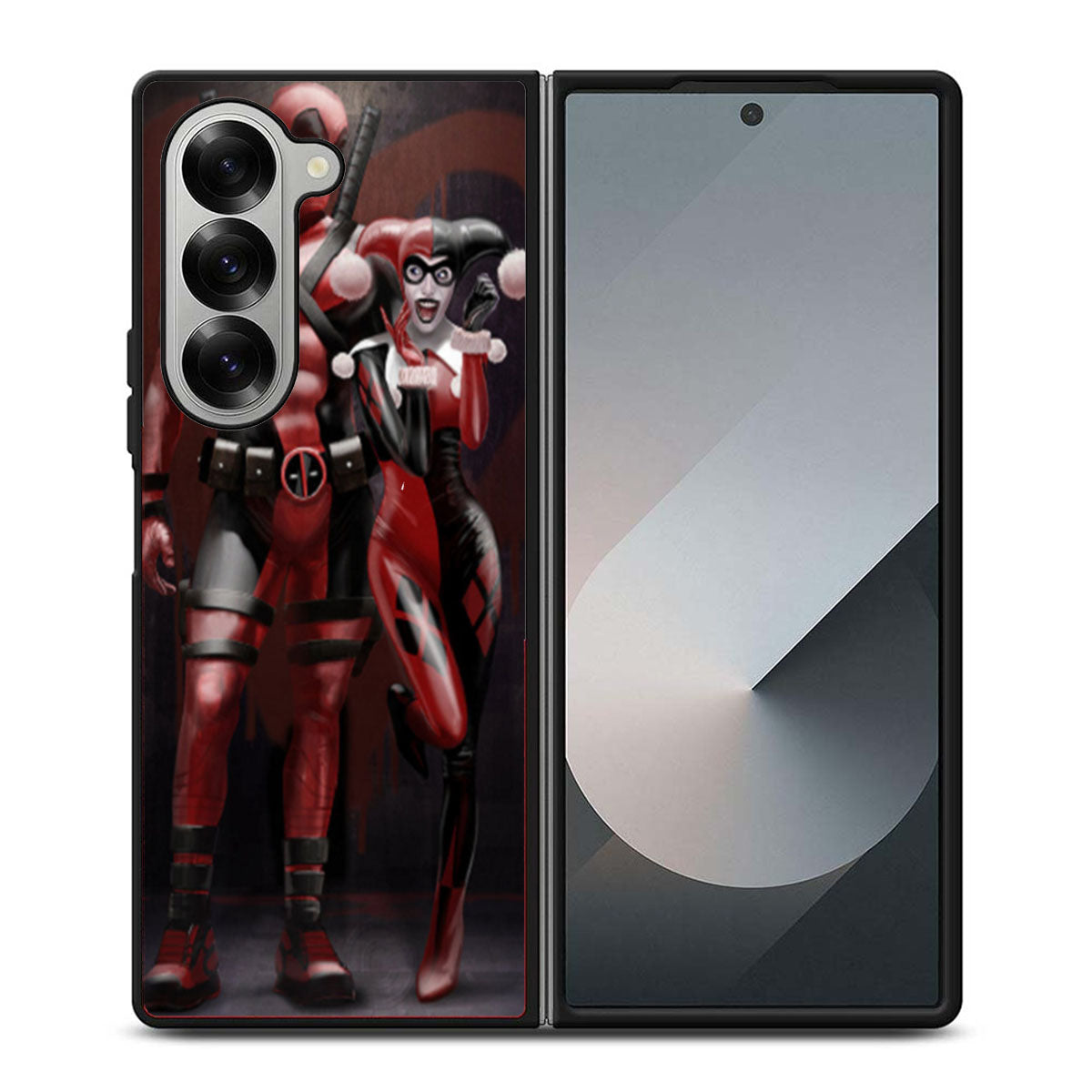 Harley Quinn and Deadpool Samsung Z Fold 6 Case