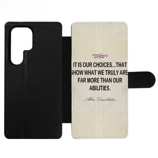 Harry Potter Albus Dumbledore Quote Wallet Samsung Case