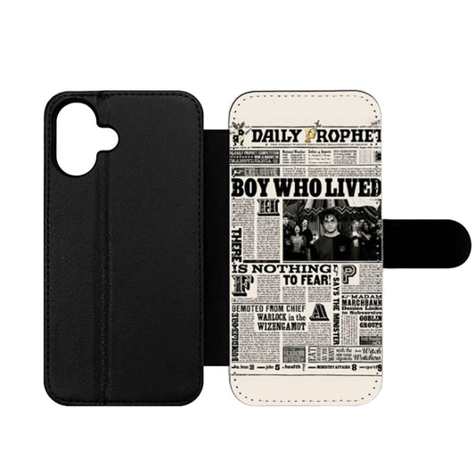 Harry Potter Daily Prophet Boy Who Lived Wallet iPhone Case