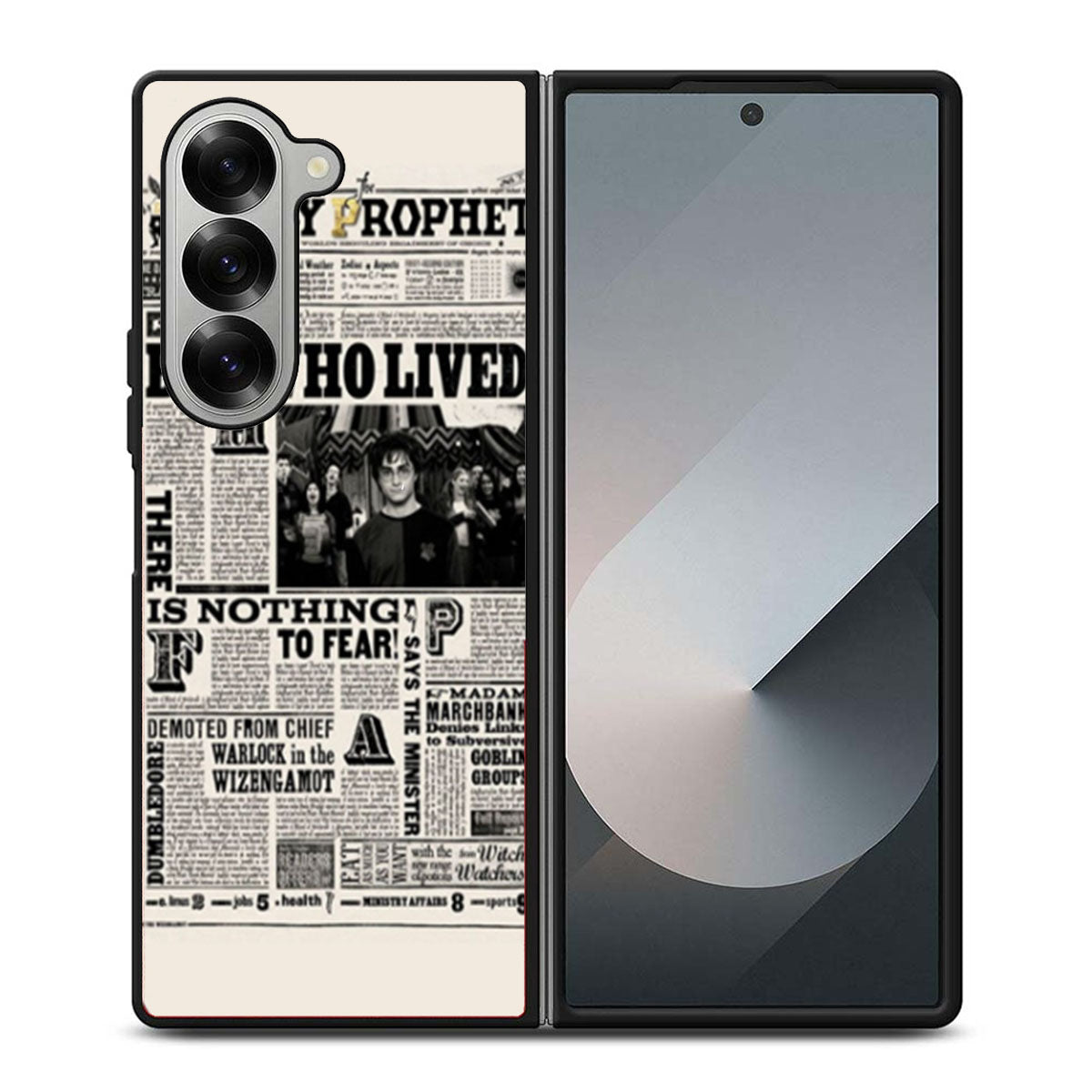Harry Potter Daily Prophet Boy Who Lived Samsung Z Fold 6 Case