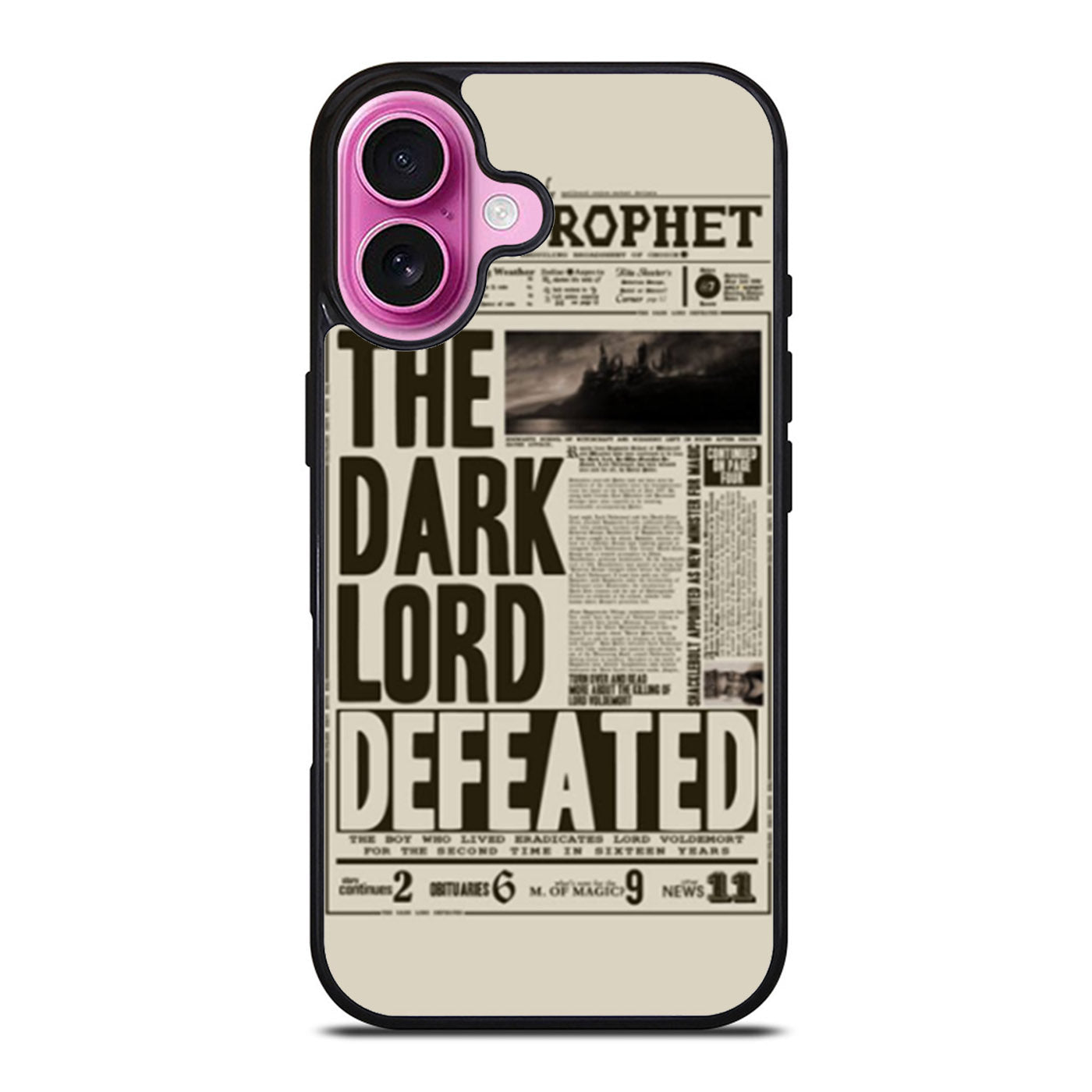 Harry Potter Daily Prophet Dark Lord Defeated iPhone Case Cover