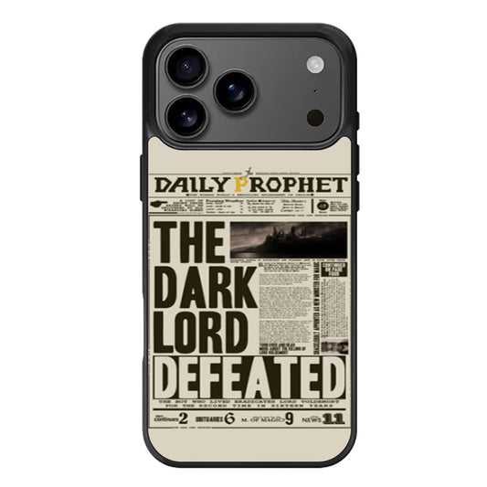 Harry Potter Daily Prophet Dark Lord Defeated iPhone 17 Pro Max Case