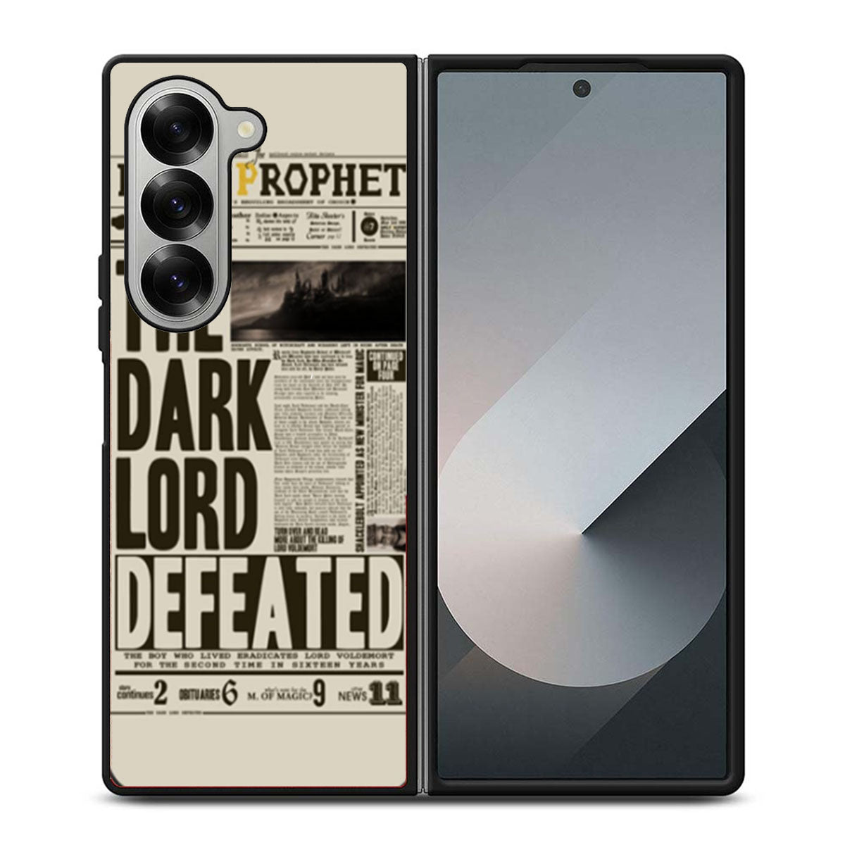 Harry Potter Daily Prophet Dark Lord Defeated Samsung Z Fold 6 Case