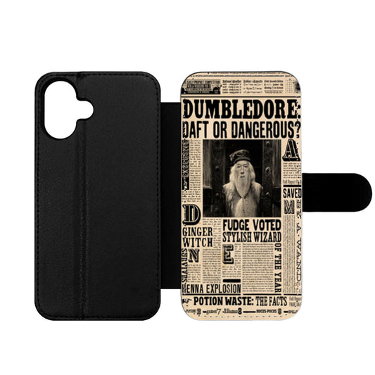 Harry Potter Daily Prophet Dumbledore Wallet iPhone Case