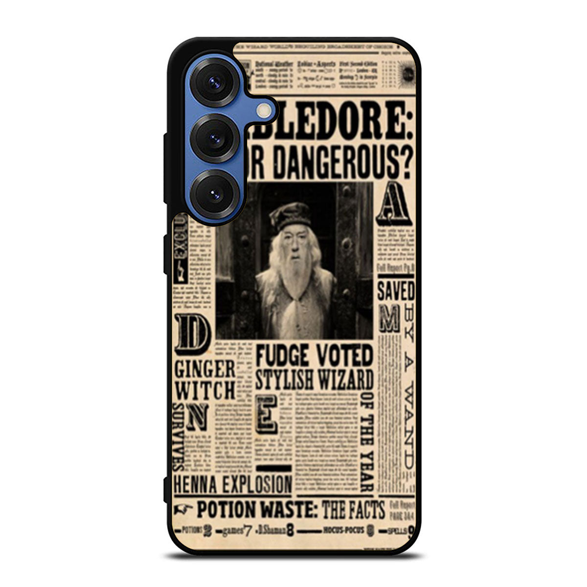 Harry Potter Daily Prophet Dumbledore Samsung S25 Ultra Case