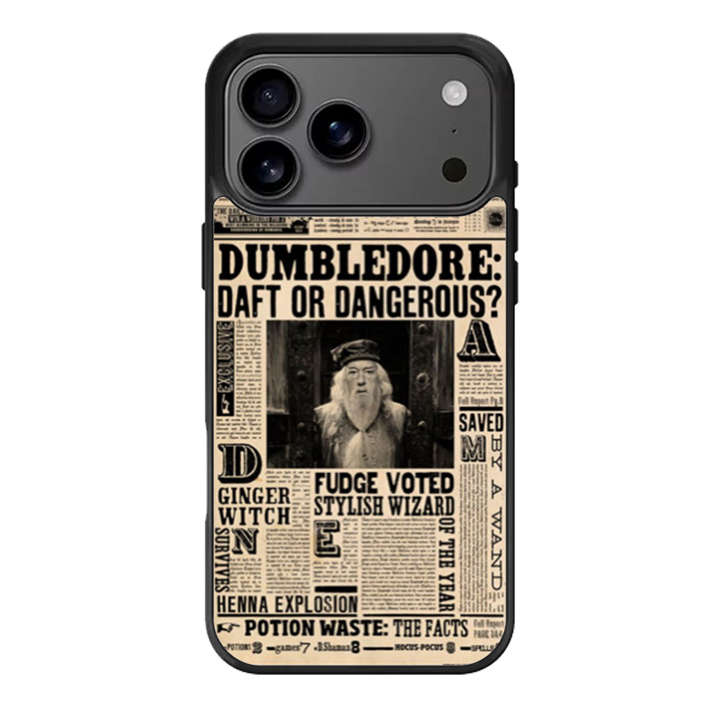 Harry Potter Daily Prophet Dumbledore iPhone 17 Pro Max Case