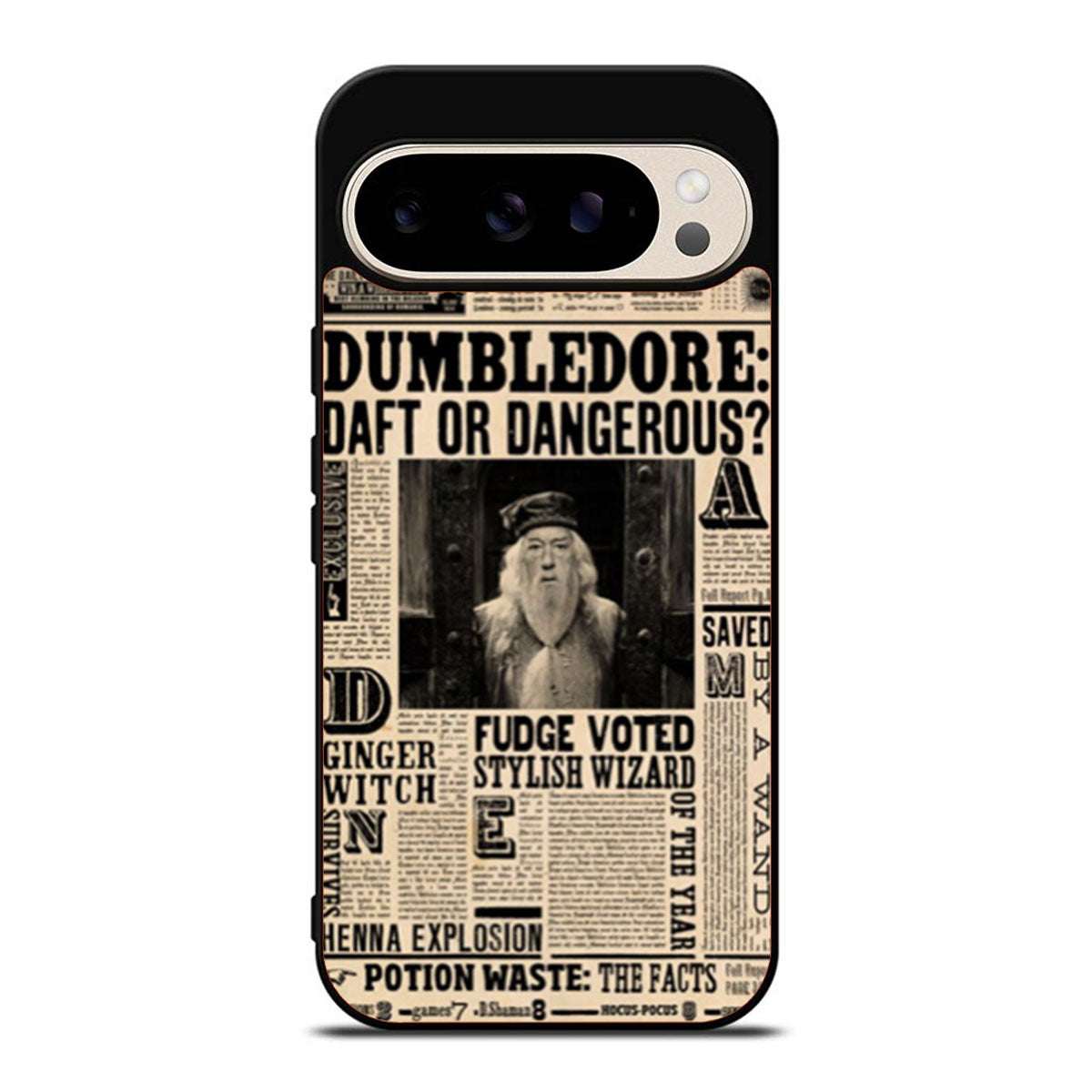 Harry Potter Daily Prophet Dumbledore Google Pixel 9 Pro Case