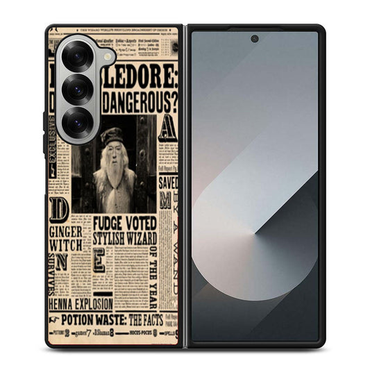 Harry Potter Daily Prophet Dumbledore Samsung Z Fold 6 Case