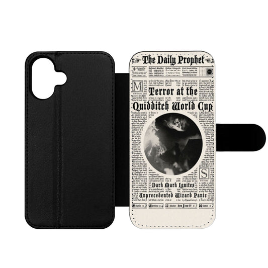 Harry Potter Daily Prophet Terror at The Quidditch Wallet iPhone Case