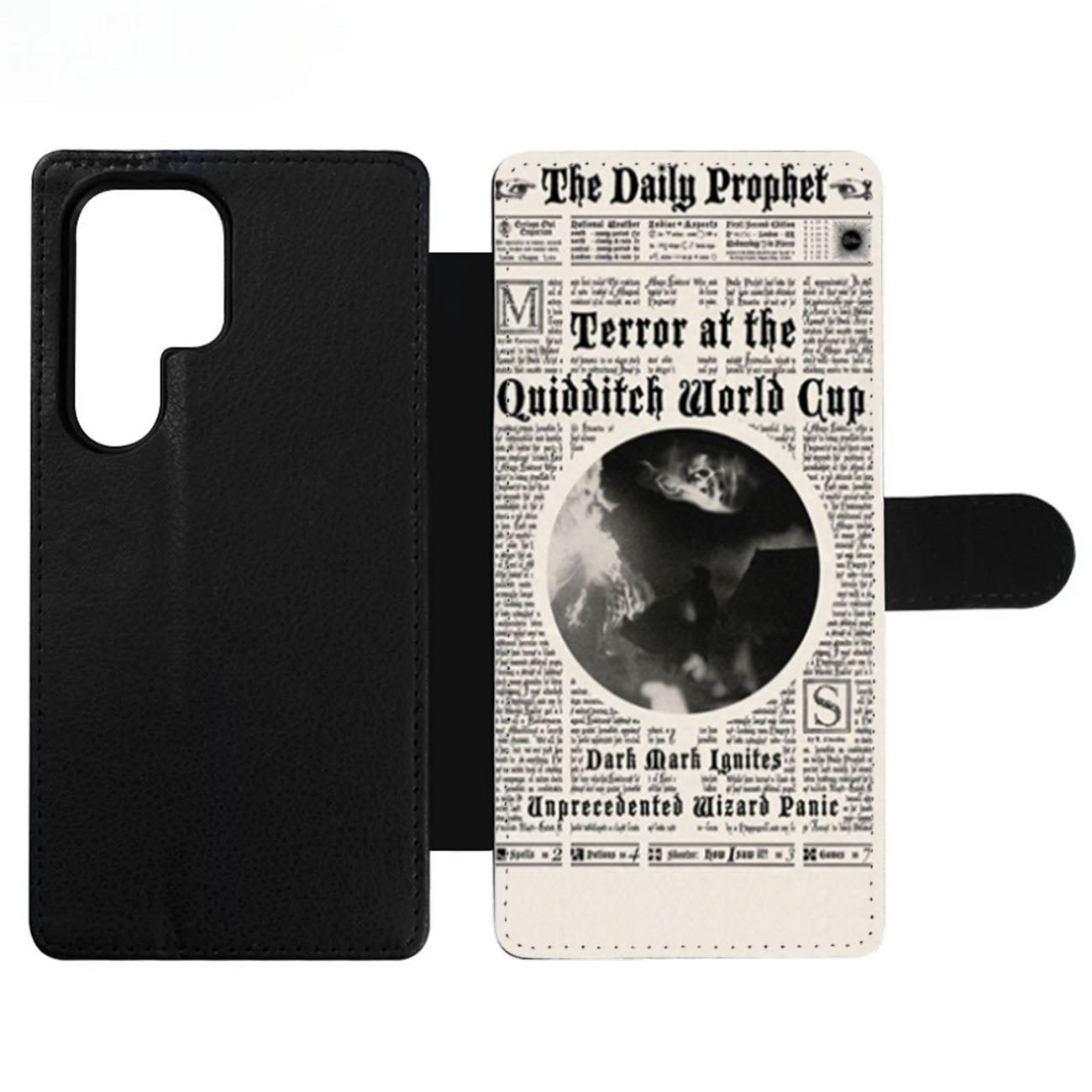 Harry Potter Daily Prophet Terror at The Quidditch Wallet Samsung Case