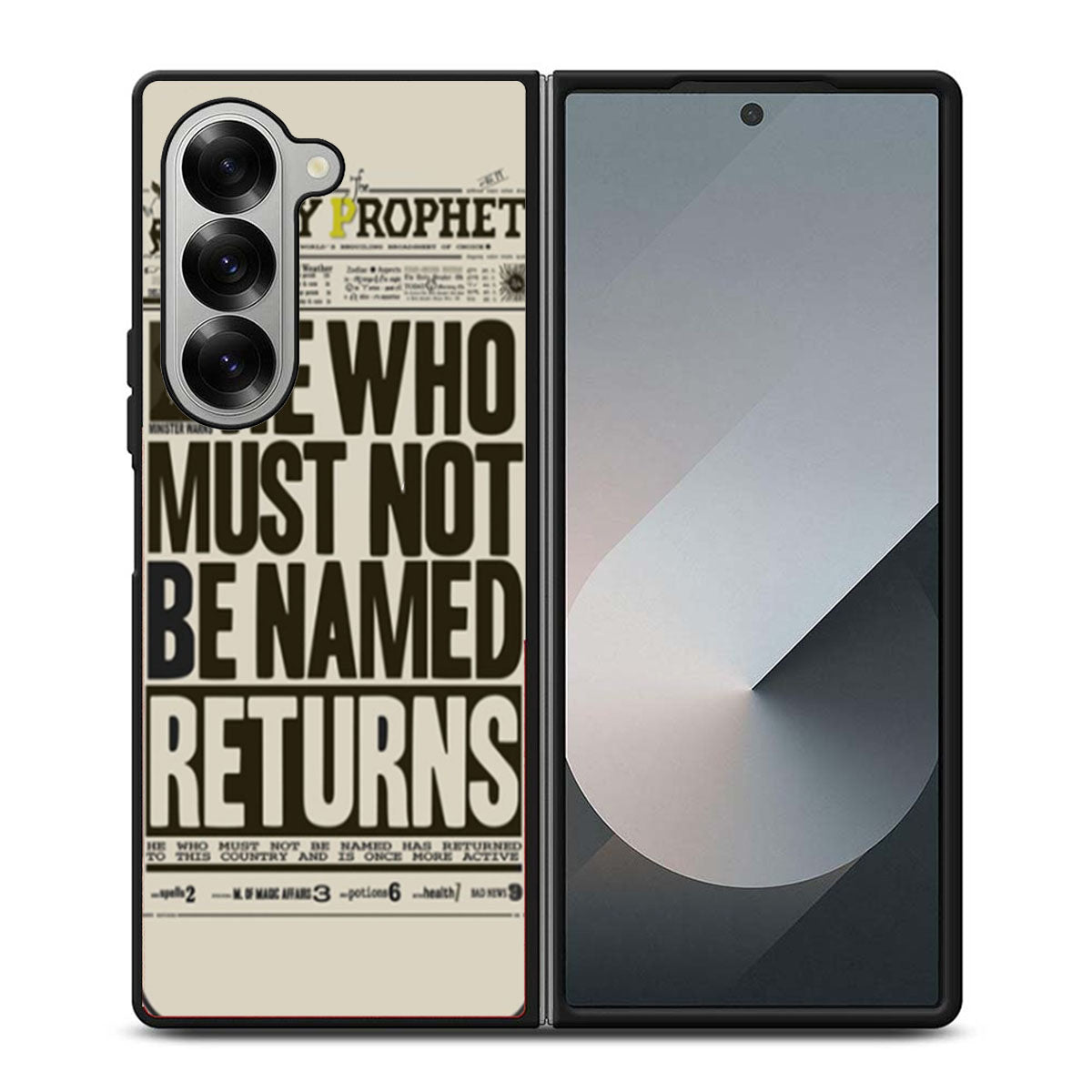 Harry Potter Daily Prophet Voldemort Returns Samsung Z Fold 6 Case