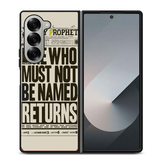 Harry Potter Daily Prophet Voldemort Returns Samsung Z Fold 6 Case