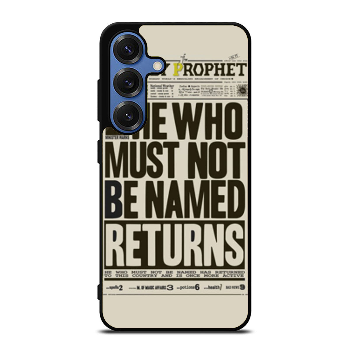Harry Potter Daily Prophet Voldemort Returns Samsung S25 Ultra Case