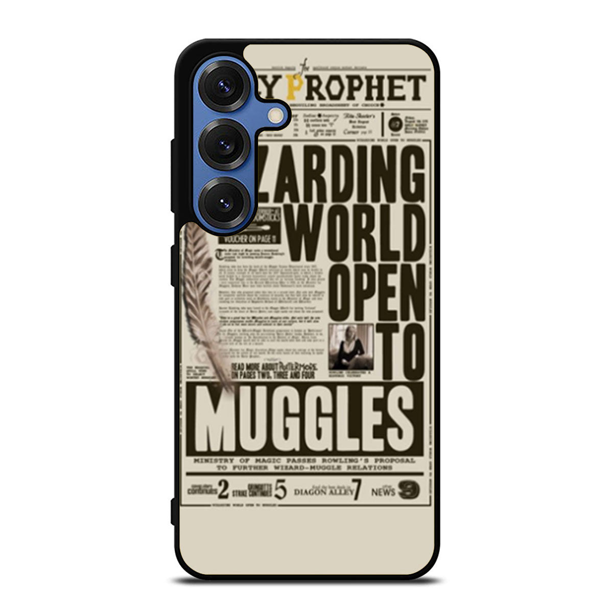 Harry Potter Daily Prophet Wizarding World Open Muggles Samsung S25 Ultra Case