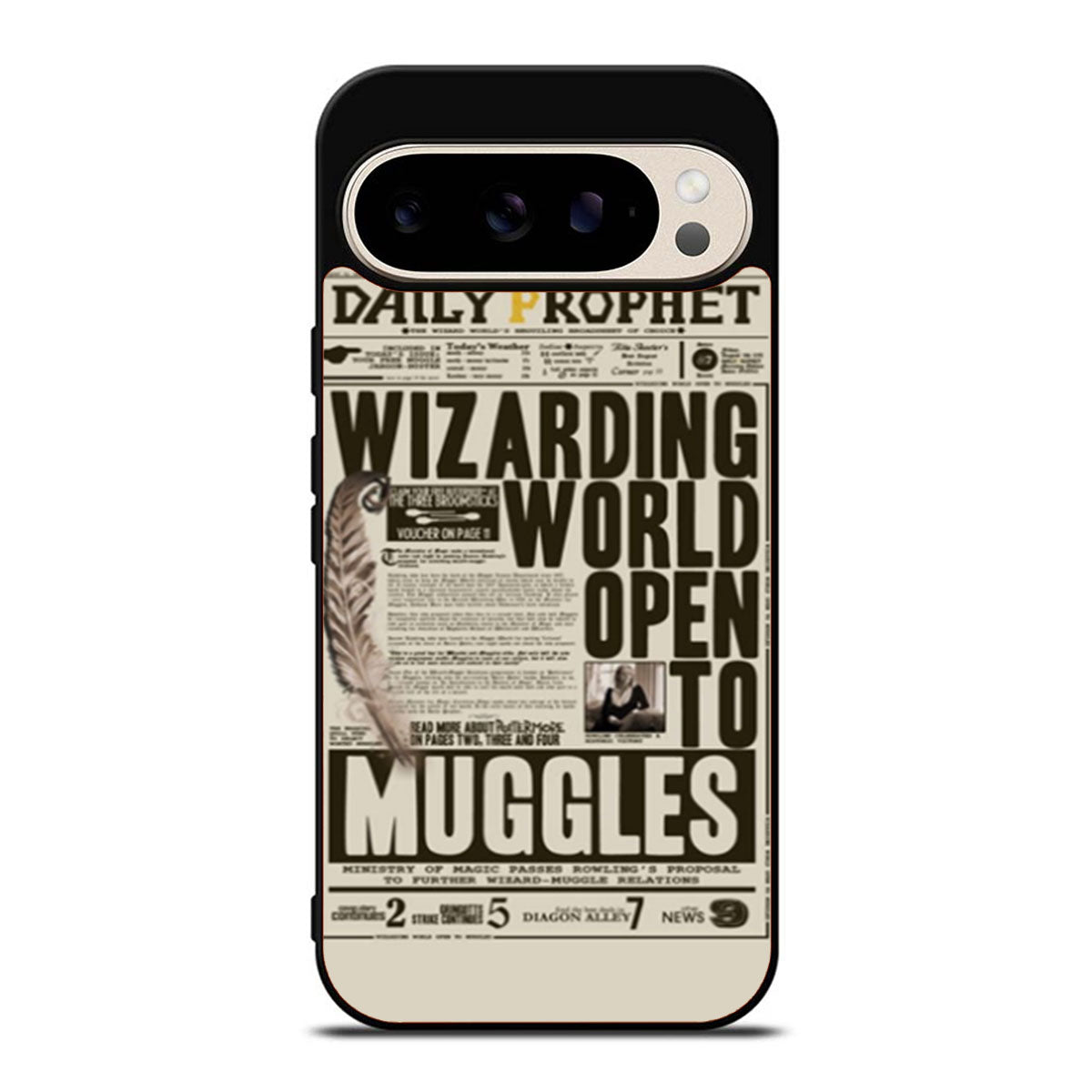 Harry Potter Daily Prophet Wizarding World Open Muggles Google Pixel 9 Pro Case