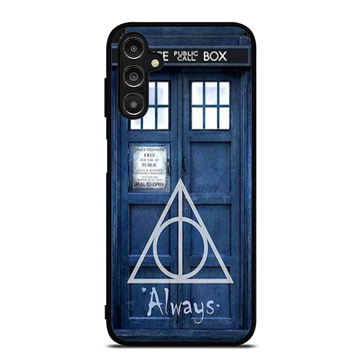 Harry Potter Deathly Hallows Tardis Police Box Two Samsung A16 Case