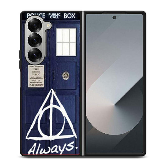 Harry Potter Deathly Hallows Tardis Police Box Samsung Z Fold 6 Case