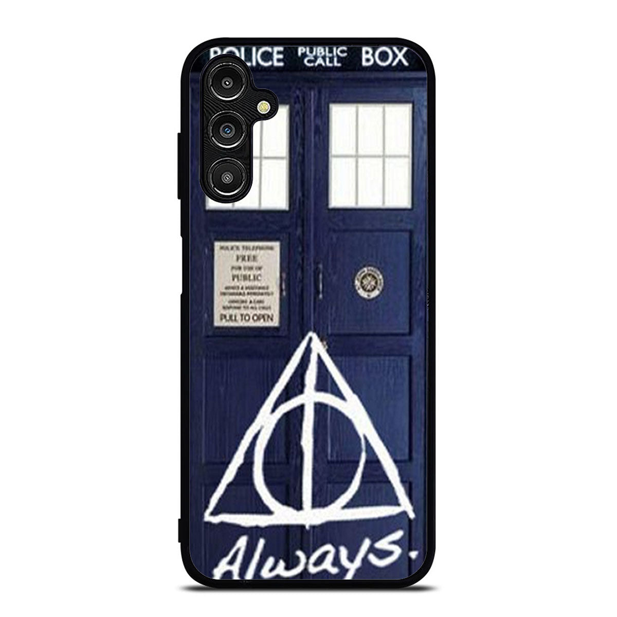 Harry Potter Deathly Hallows Tardis Police Box Samsung A16 Case